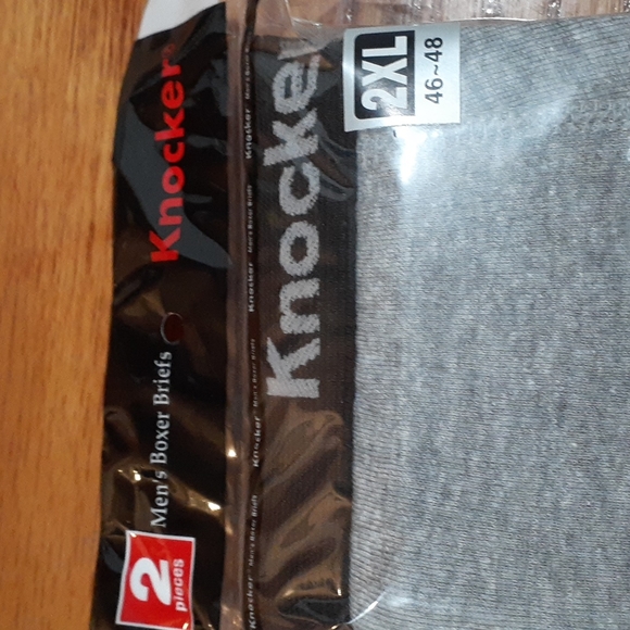 NWT Knocker 2-Pack Men's Cotton Boxer Briefs, Size 2XL (46-48) - Picture 3 of 7